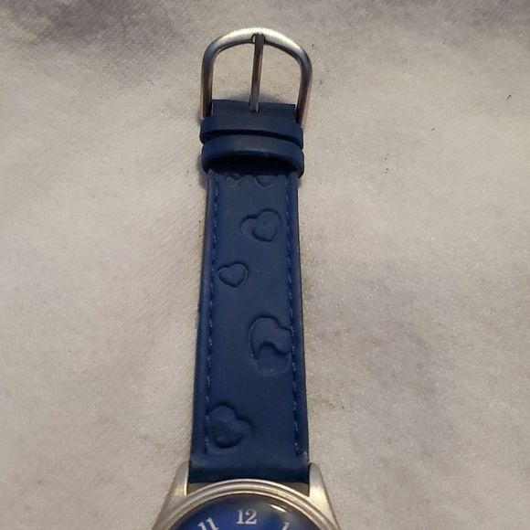 Nelsonic 1997 Pillsbury Doughboy Watch Silver & Blue‎ Heart Embossed Band main image 4